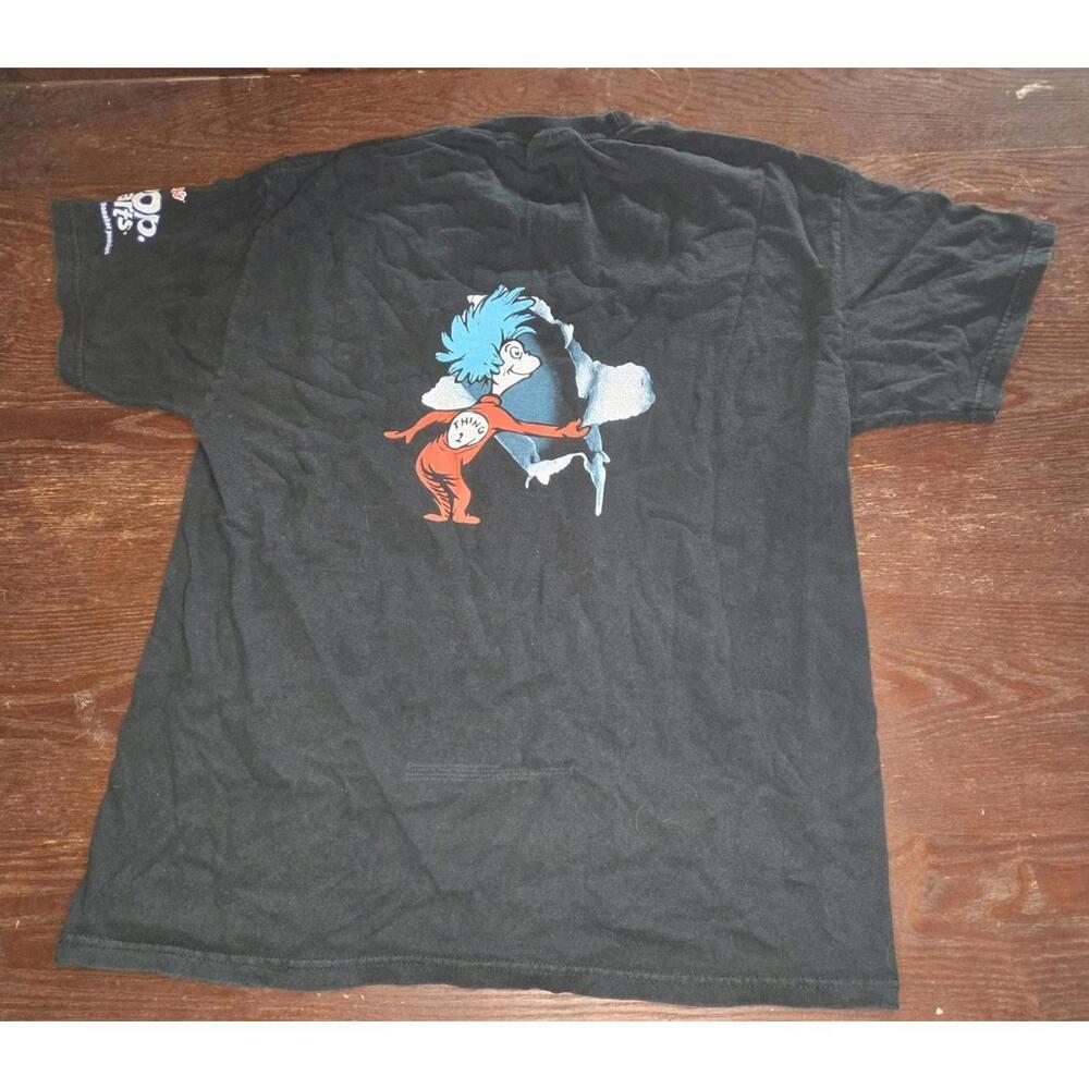 VTG Cat In The Hat Movie Shirt Adult Size L Men’s Black Double Side Pop Tarts